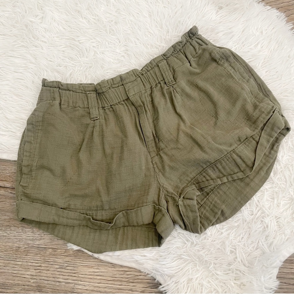 American Eagle Cotton Gauze Shorts 8 Olive Army Green Summer